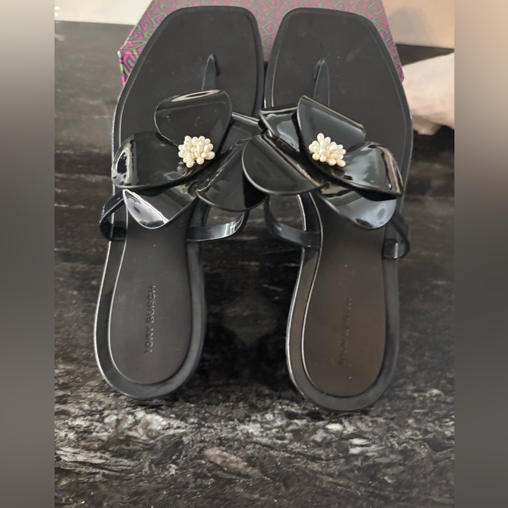 NIB Tory Burch Flower Jelly TPU Sandals - Picture 5 of 8